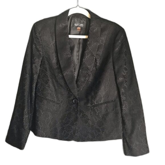 Evan-Picone Blazer Women's Size 10 Black Label One-Button Long Sleeve Pockets - Picture 1 of 11